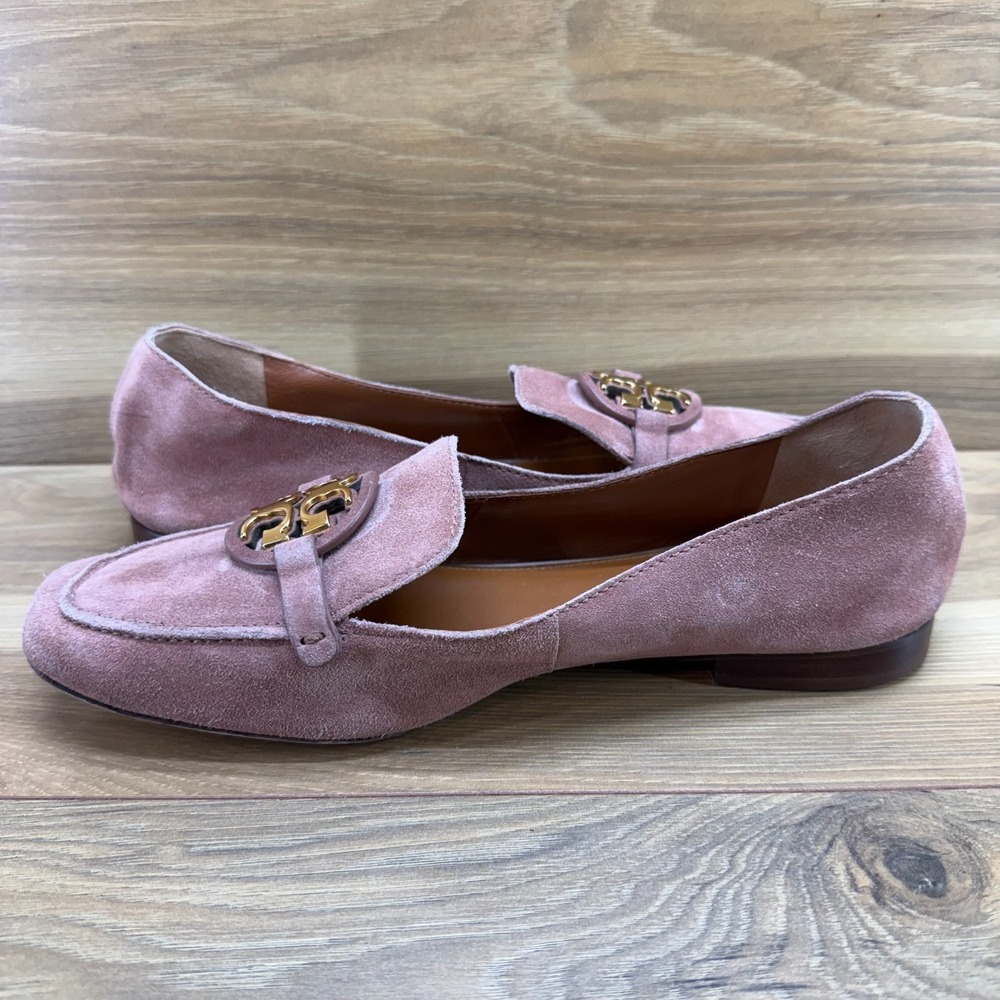 Tory Burch Metal Miller Loafers Mauve 10 M Pink Modern Office Casual Minimalist - Picture 6 of 11